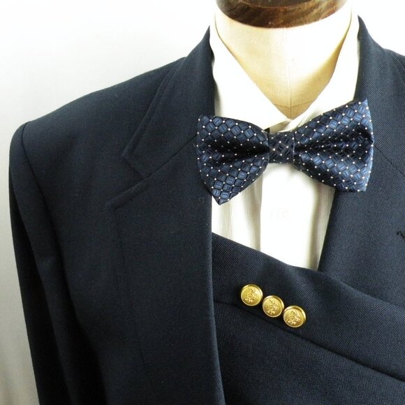 NWOT Stafford Mens Hopsack Blazer Sport Coat Jacket Size 42 R Gold Buttons - Picture 4 of 10